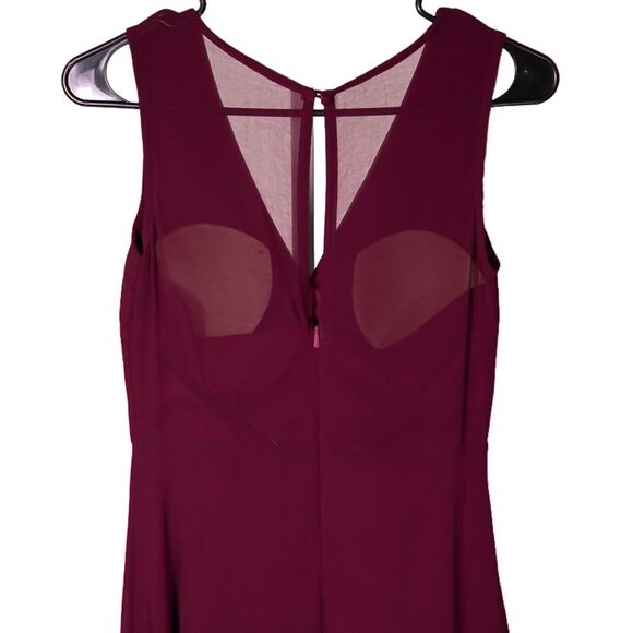 BHLDN Anthropologie Womens Maxi Dress Burgundy Bridesmaid Formal Evening Gown XS - Picture 7 of 8